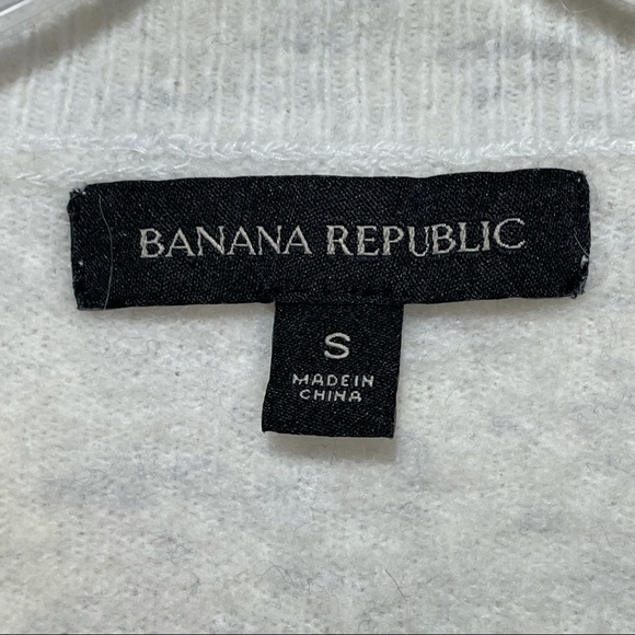 Banana Republic Sweater Womens Small Wool V Neck Long Sleeve Speckled - Picture 3 of 8